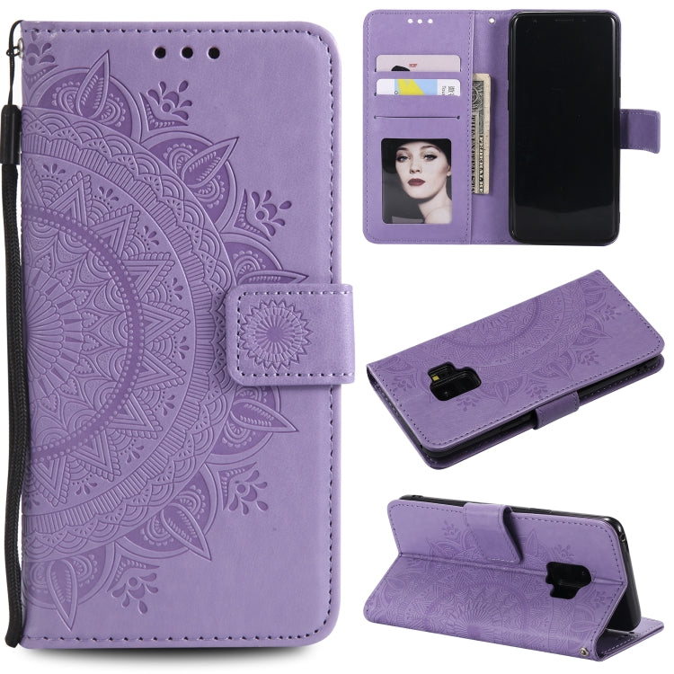 For Samsung Galaxy S9 Totem Flower Embossed Horizontal Flip TPU + PU Leather Case with Holder & Card Slots & Wallet