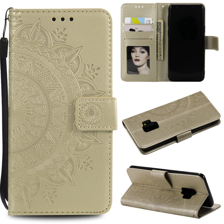 For Samsung Galaxy S9 Totem Flower Embossed Horizontal Flip TPU + PU Leather Case with Holder & Card Slots & Wallet