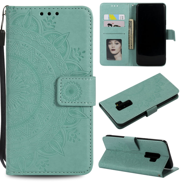 For Samsung Galaxy S9 Plus Totem Flower Embossed Horizontal Flip TPU + PU Leather Case with Holder & Card Slots & Wallet