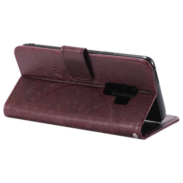 For Samsung Galaxy S9 Plus Totem Flower Embossed Horizontal Flip TPU + PU Leather Case with Holder & Card Slots & Wallet