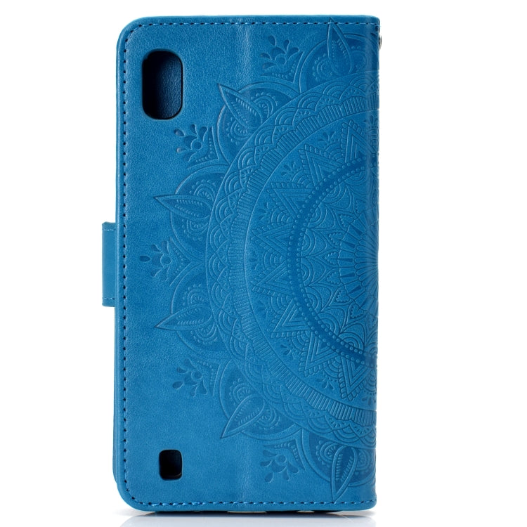 For Samsung Galaxy A01 Totem Flower Embossed Horizontal Flip TPU + PU Leather Case with Holder & Card Slots & Wallet