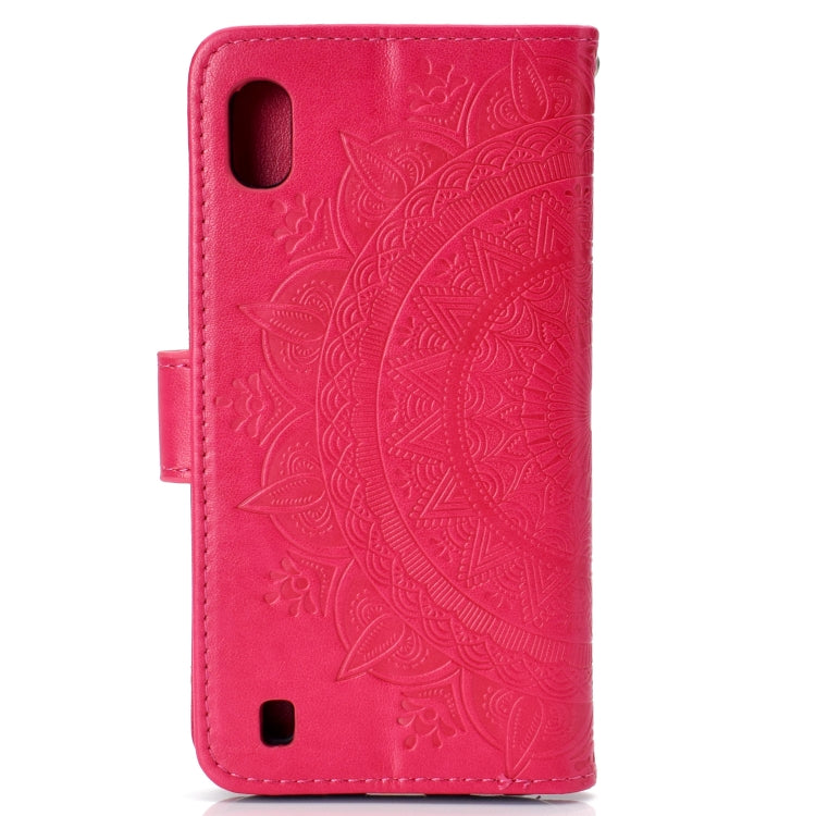 For Samsung Galaxy A01 Totem Flower Embossed Horizontal Flip TPU + PU Leather Case with Holder & Card Slots & Wallet