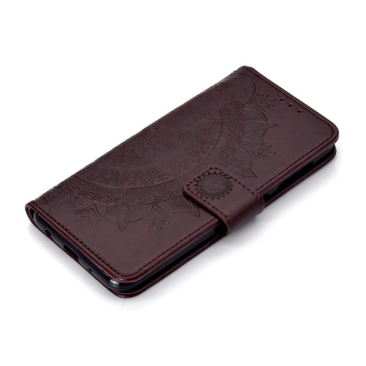 For Samsung Galaxy A01 Totem Flower Embossed Horizontal Flip TPU + PU Leather Case with Holder & Card Slots & Wallet
