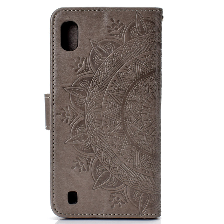For Samsung Galaxy A01 Totem Flower Embossed Horizontal Flip TPU + PU Leather Case with Holder & Card Slots & Wallet
