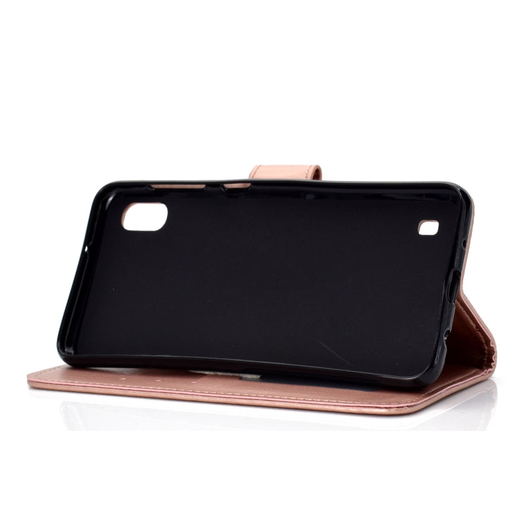 For Samsung Galaxy A01 Totem Flower Embossed Horizontal Flip TPU + PU Leather Case with Holder & Card Slots & Wallet