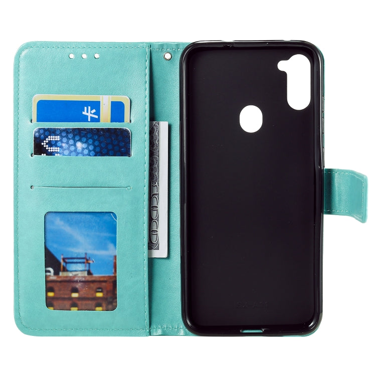 For Samsung Galaxy A11 Totem Flower Embossed Horizontal Flip TPU + PU Leather Case with Holder & Card Slots & Wallet