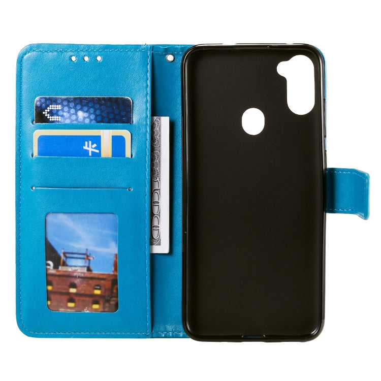 For Samsung Galaxy A11 Totem Flower Embossed Horizontal Flip TPU + PU Leather Case with Holder & Card Slots & Wallet