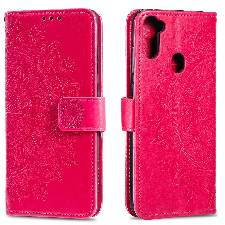 For Samsung Galaxy A11 Totem Flower Embossed Horizontal Flip TPU + PU Leather Case with Holder & Card Slots & Wallet