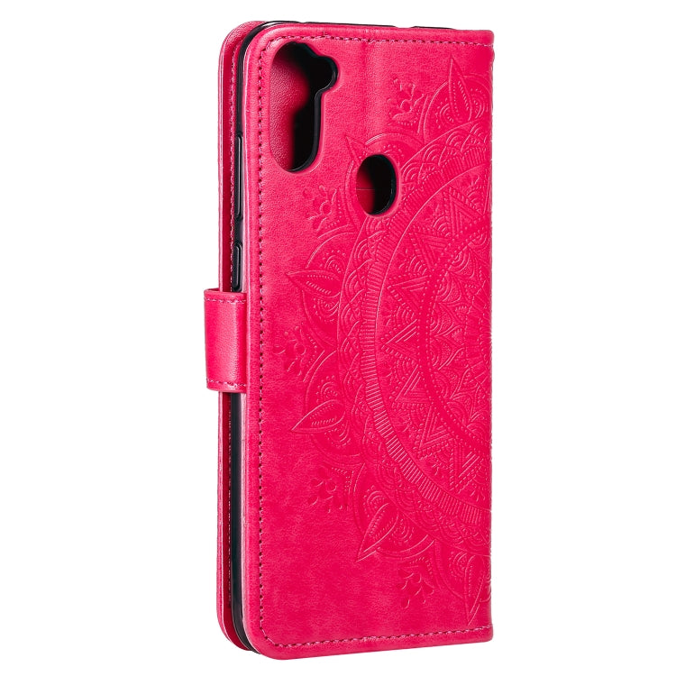 For Samsung Galaxy A11 Totem Flower Embossed Horizontal Flip TPU + PU Leather Case with Holder & Card Slots & Wallet