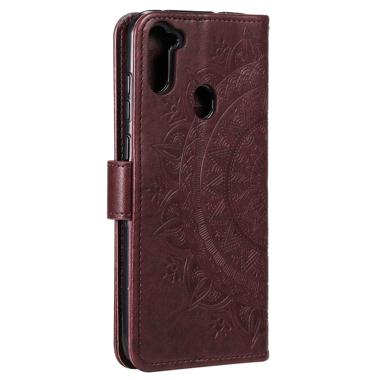 For Samsung Galaxy A11 Totem Flower Embossed Horizontal Flip TPU + PU Leather Case with Holder & Card Slots & Wallet