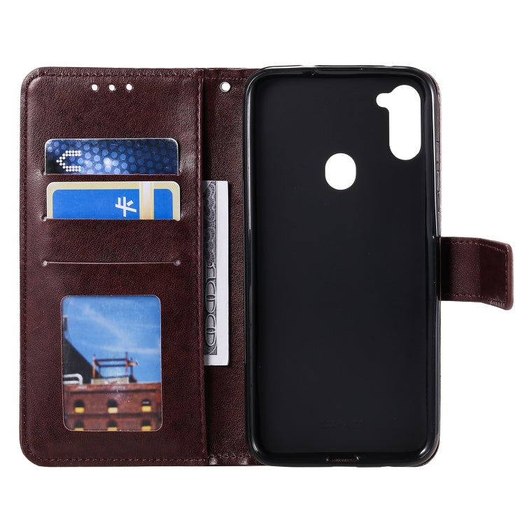 For Samsung Galaxy A11 Totem Flower Embossed Horizontal Flip TPU + PU Leather Case with Holder & Card Slots & Wallet