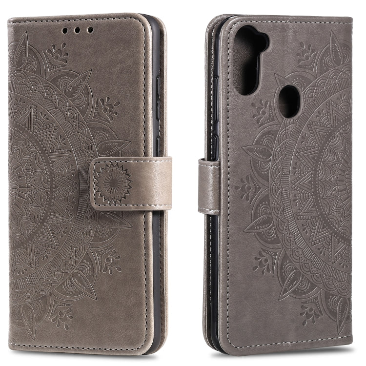 For Samsung Galaxy A11 Totem Flower Embossed Horizontal Flip TPU + PU Leather Case with Holder & Card Slots & Wallet