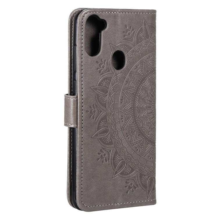 For Samsung Galaxy A11 Totem Flower Embossed Horizontal Flip TPU + PU Leather Case with Holder & Card Slots & Wallet