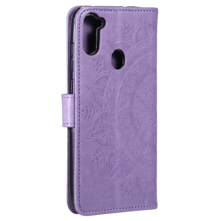 For Samsung Galaxy A11 Totem Flower Embossed Horizontal Flip TPU + PU Leather Case with Holder & Card Slots & Wallet