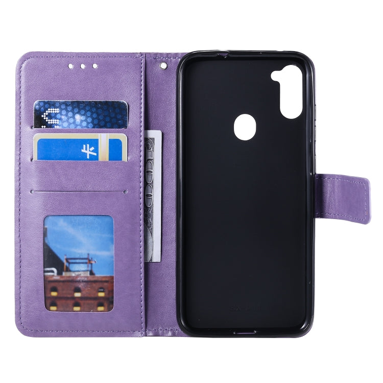 For Samsung Galaxy A11 Totem Flower Embossed Horizontal Flip TPU + PU Leather Case with Holder & Card Slots & Wallet