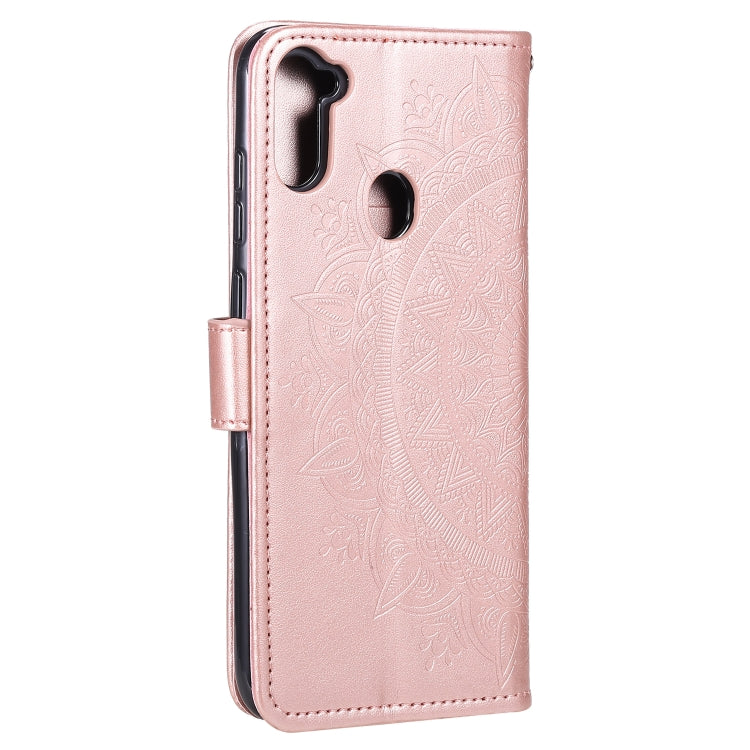 For Samsung Galaxy A11 Totem Flower Embossed Horizontal Flip TPU + PU Leather Case with Holder & Card Slots & Wallet