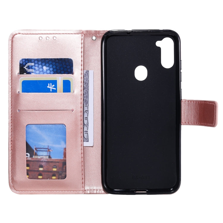 For Samsung Galaxy A11 Totem Flower Embossed Horizontal Flip TPU + PU Leather Case with Holder & Card Slots & Wallet