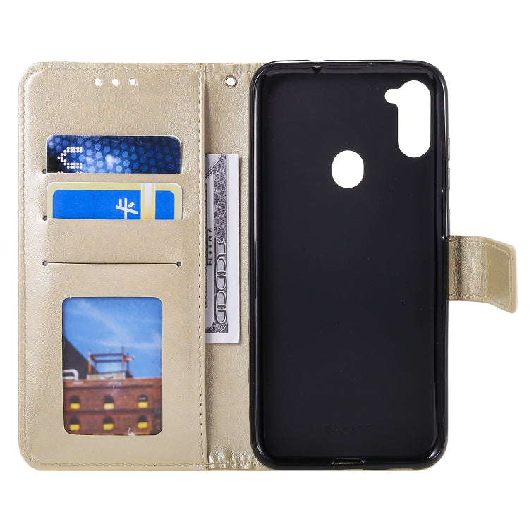 For Samsung Galaxy A11 Totem Flower Embossed Horizontal Flip TPU + PU Leather Case with Holder & Card Slots & Wallet