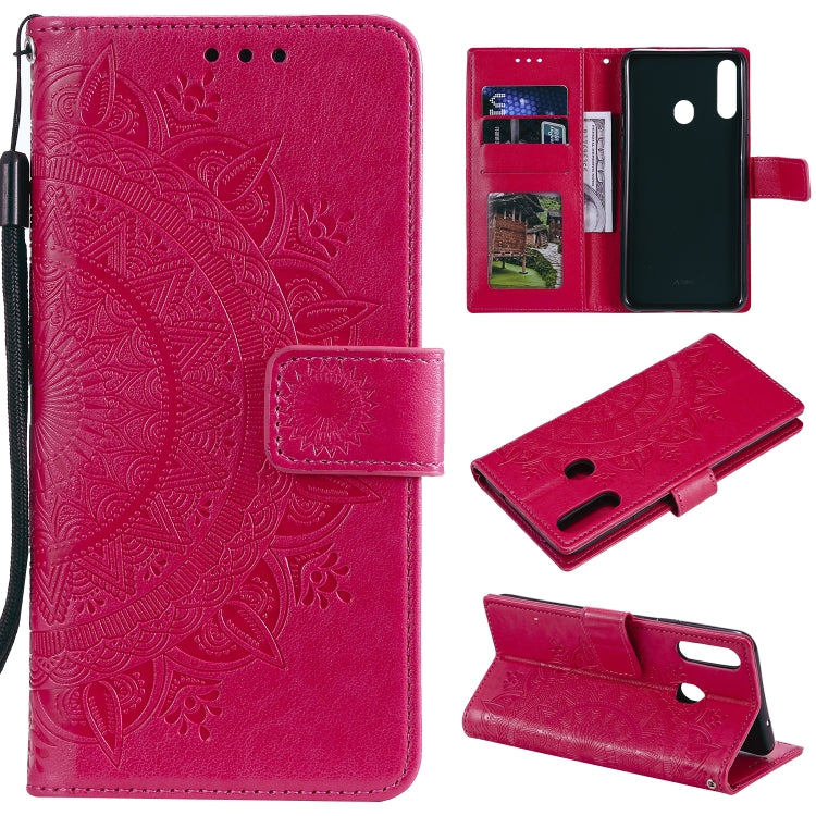 For Samsung Galaxy A20s Totem Flower Embossed Horizontal Flip TPU + PU Leather Case with Holder & Card Slots & Wallet