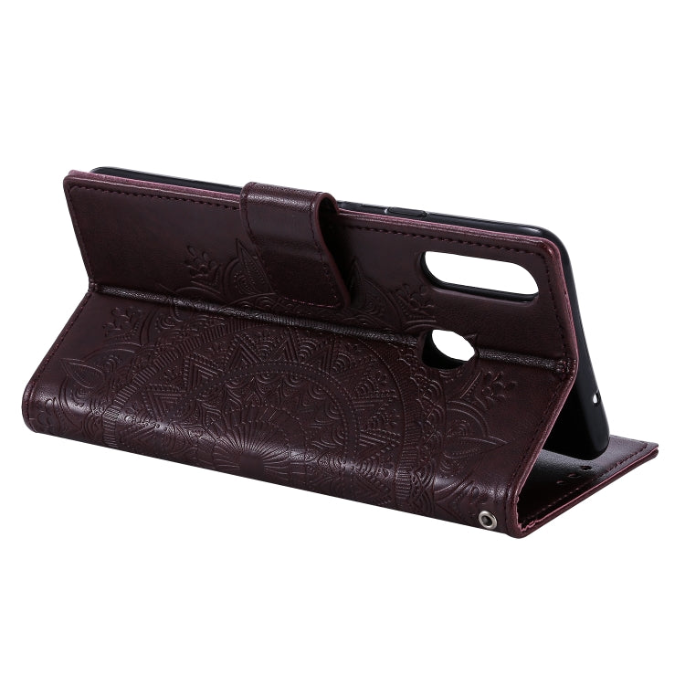 For Samsung Galaxy A20s Totem Flower Embossed Horizontal Flip TPU + PU Leather Case with Holder & Card Slots & Wallet