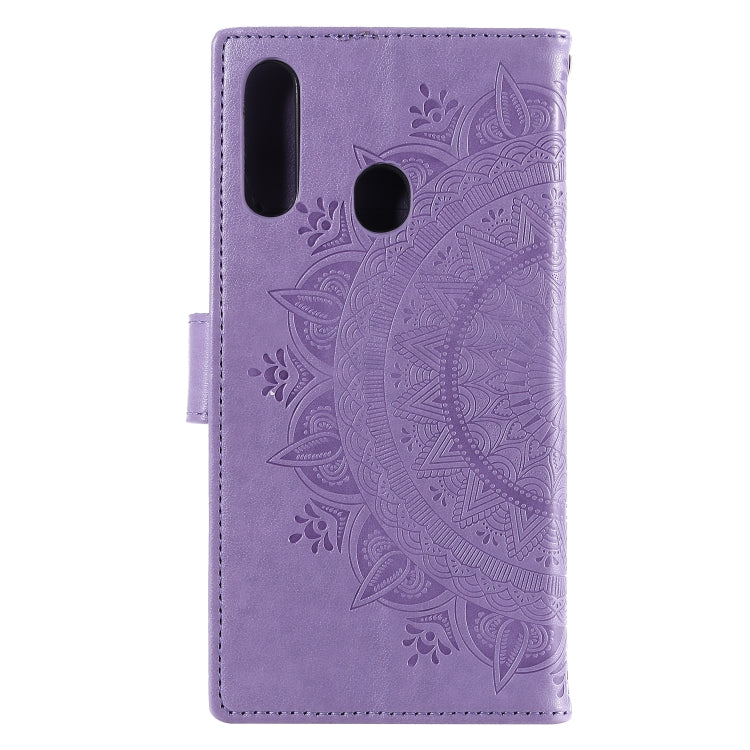For Samsung Galaxy A20s Totem Flower Embossed Horizontal Flip TPU + PU Leather Case with Holder & Card Slots & Wallet