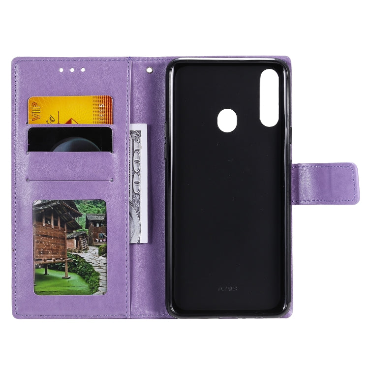 For Samsung Galaxy A20s Totem Flower Embossed Horizontal Flip TPU + PU Leather Case with Holder & Card Slots & Wallet