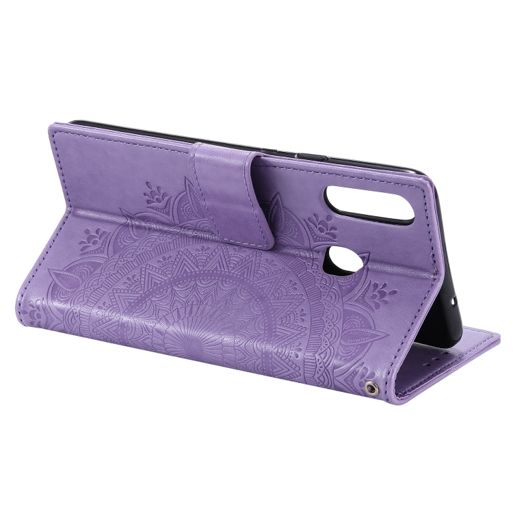 For Samsung Galaxy A20s Totem Flower Embossed Horizontal Flip TPU + PU Leather Case with Holder & Card Slots & Wallet