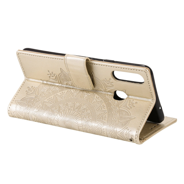 For Samsung Galaxy A20s Totem Flower Embossed Horizontal Flip TPU + PU Leather Case with Holder & Card Slots & Wallet