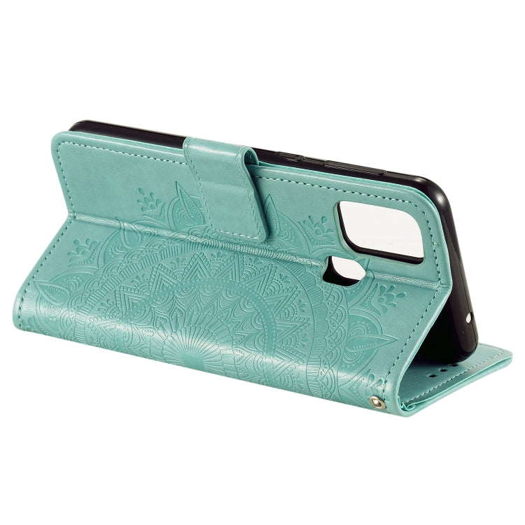 For Samsung Galaxy A21s Totem Flower Embossed Horizontal Flip TPU + PU Leather Case with Holder & Card Slots & Wallet