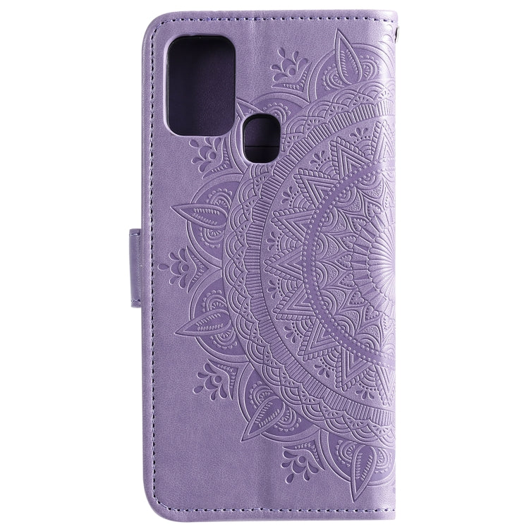 For Samsung Galaxy A21s Totem Flower Embossed Horizontal Flip TPU + PU Leather Case with Holder & Card Slots & Wallet