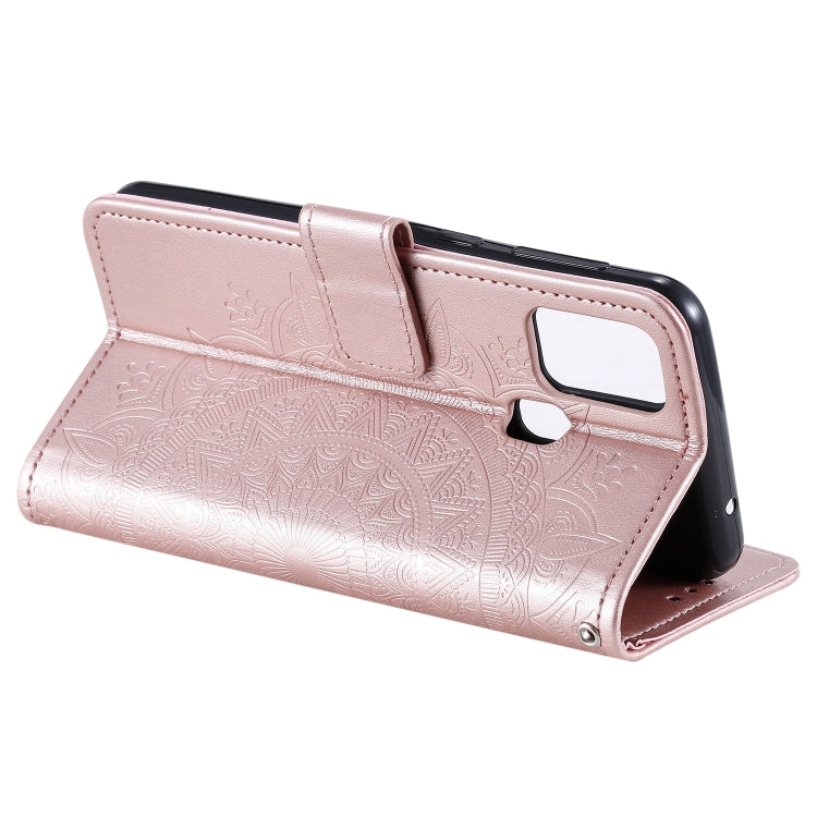 For Samsung Galaxy A21s Totem Flower Embossed Horizontal Flip TPU + PU Leather Case with Holder & Card Slots & Wallet