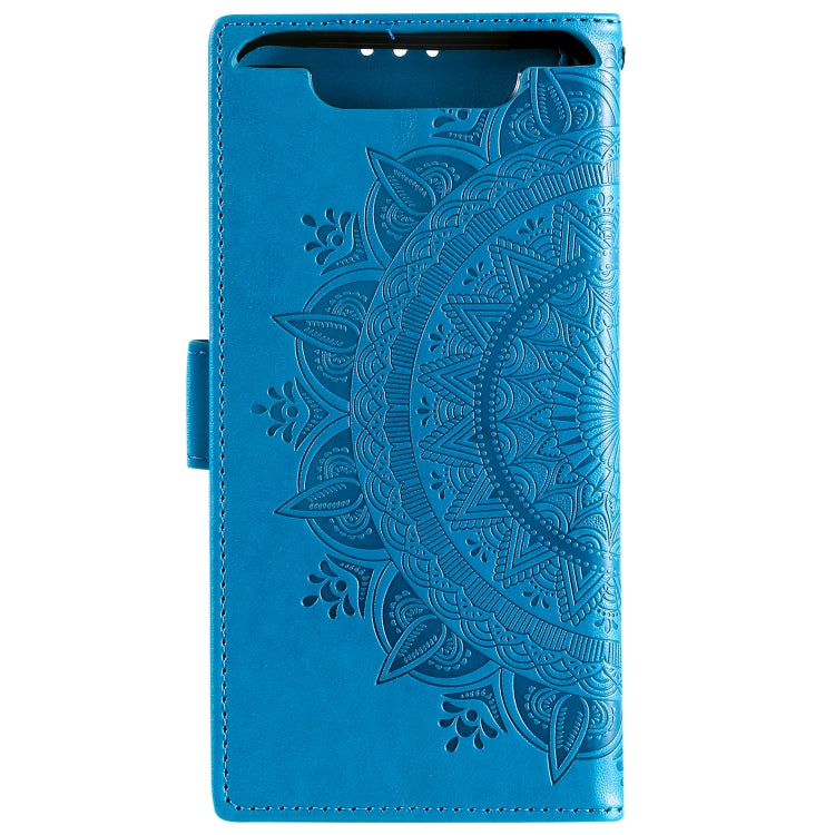 For Samsung Galaxy A80 / A90 Totem Flower Embossed Horizontal Flip TPU + PU Leather Case with Holder & Card Slots & Wallet