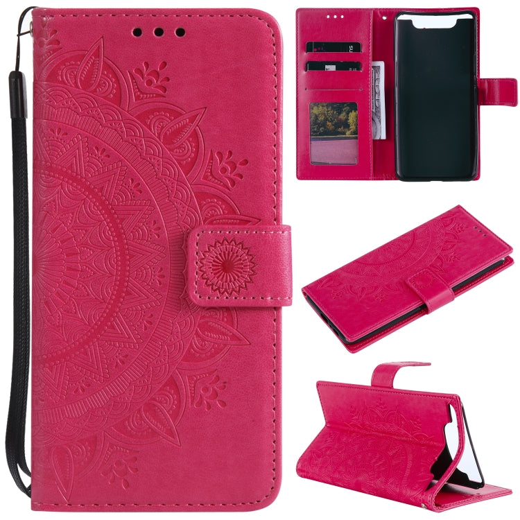 For Samsung Galaxy A80 / A90 Totem Flower Embossed Horizontal Flip TPU + PU Leather Case with Holder & Card Slots & Wallet