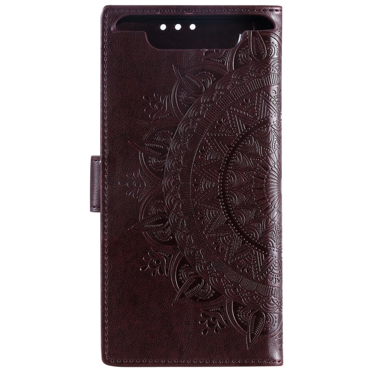 For Samsung Galaxy A80 / A90 Totem Flower Embossed Horizontal Flip TPU + PU Leather Case with Holder & Card Slots & Wallet