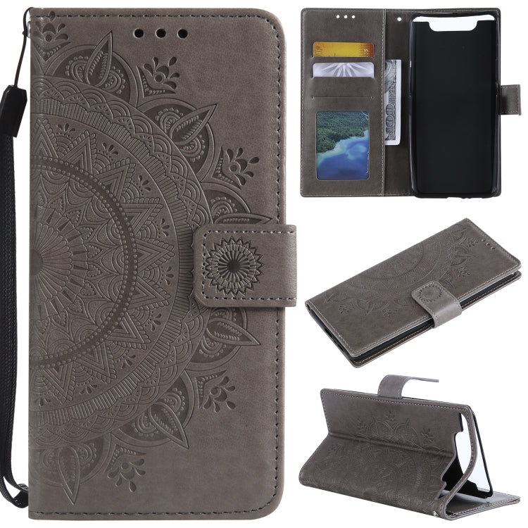 For Samsung Galaxy A80 / A90 Totem Flower Embossed Horizontal Flip TPU + PU Leather Case with Holder & Card Slots & Wallet