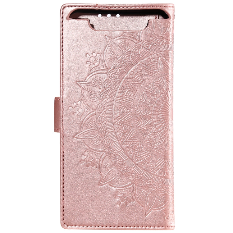 For Samsung Galaxy A80 / A90 Totem Flower Embossed Horizontal Flip TPU + PU Leather Case with Holder & Card Slots & Wallet