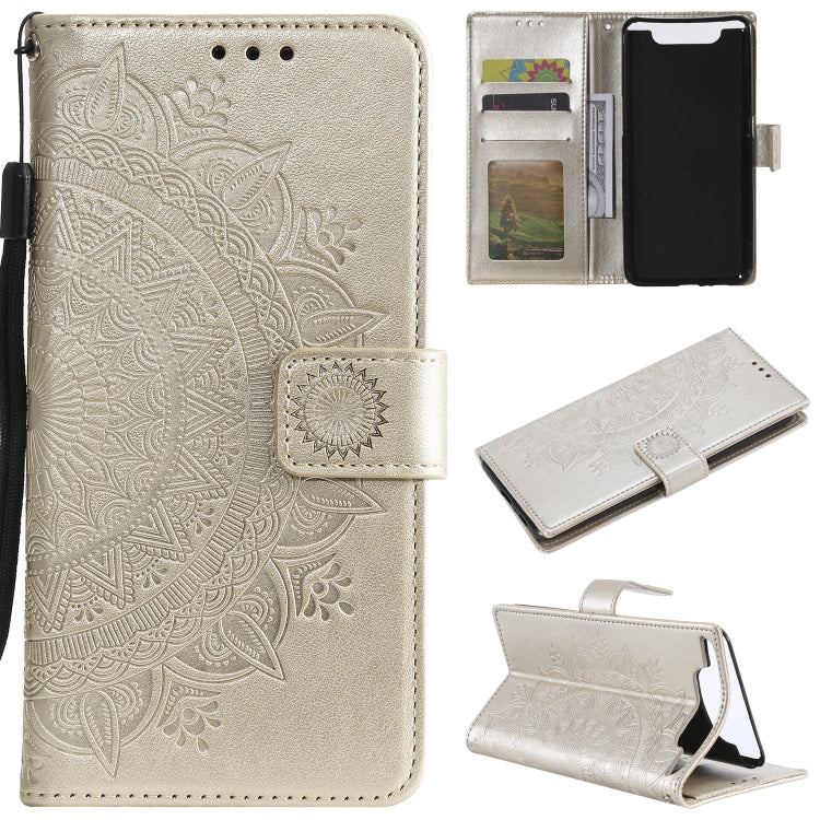 For Samsung Galaxy A80 / A90 Totem Flower Embossed Horizontal Flip TPU + PU Leather Case with Holder & Card Slots & Wallet