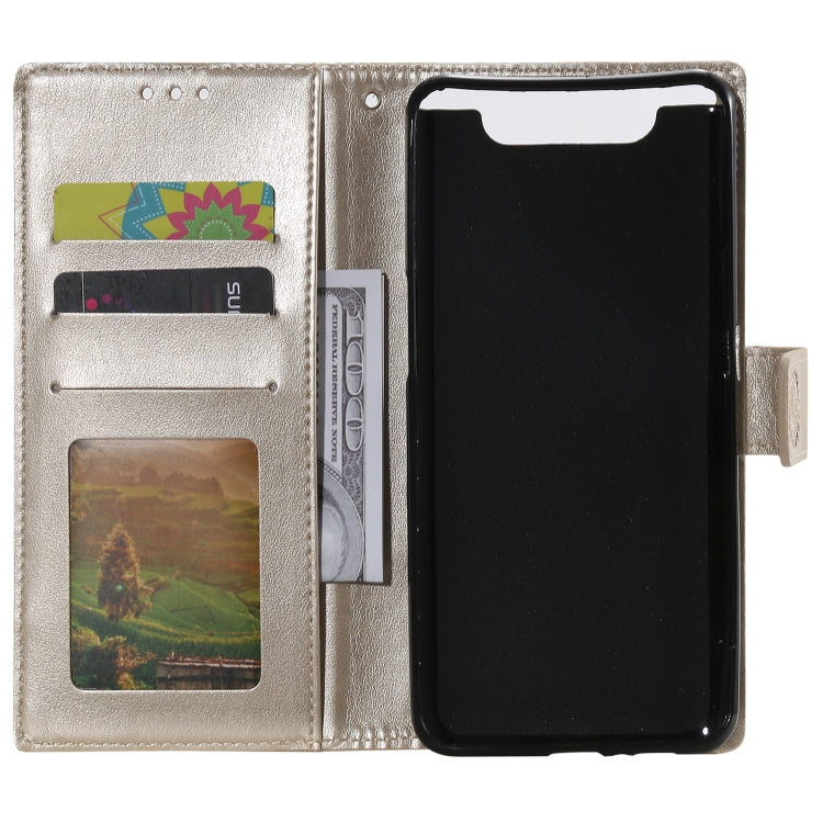 For Samsung Galaxy A80 / A90 Totem Flower Embossed Horizontal Flip TPU + PU Leather Case with Holder & Card Slots & Wallet
