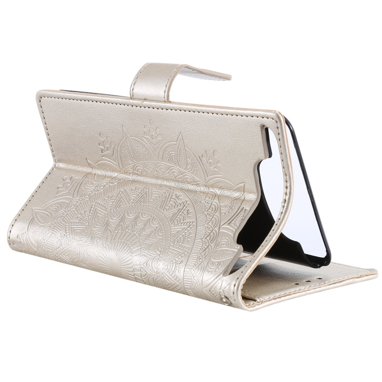 For Samsung Galaxy A80 / A90 Totem Flower Embossed Horizontal Flip TPU + PU Leather Case with Holder & Card Slots & Wallet