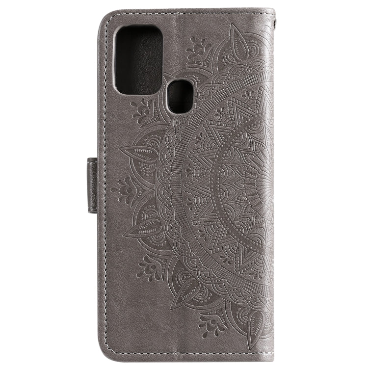 For Samsung Galaxy M21 Totem Flower Embossed Horizontal Flip TPU + PU Leather Case with Holder & Card Slots & Wallet