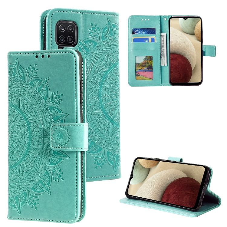 For Samsung Galaxy A42 5G Totem Flower Embossed Horizontal Flip TPU + PU Leather Case with Holder & Card Slots & Wallet