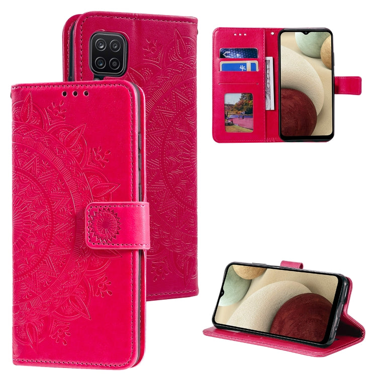 For Samsung Galaxy A42 5G Totem Flower Embossed Horizontal Flip TPU + PU Leather Case with Holder & Card Slots & Wallet