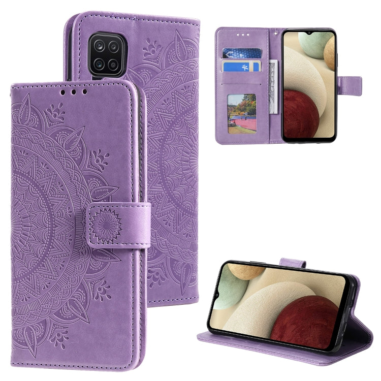 For Samsung Galaxy A42 5G Totem Flower Embossed Horizontal Flip TPU + PU Leather Case with Holder & Card Slots & Wallet