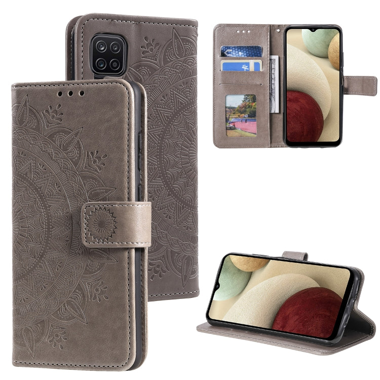 For Samsung Galaxy A42 5G Totem Flower Embossed Horizontal Flip TPU + PU Leather Case with Holder & Card Slots & Wallet