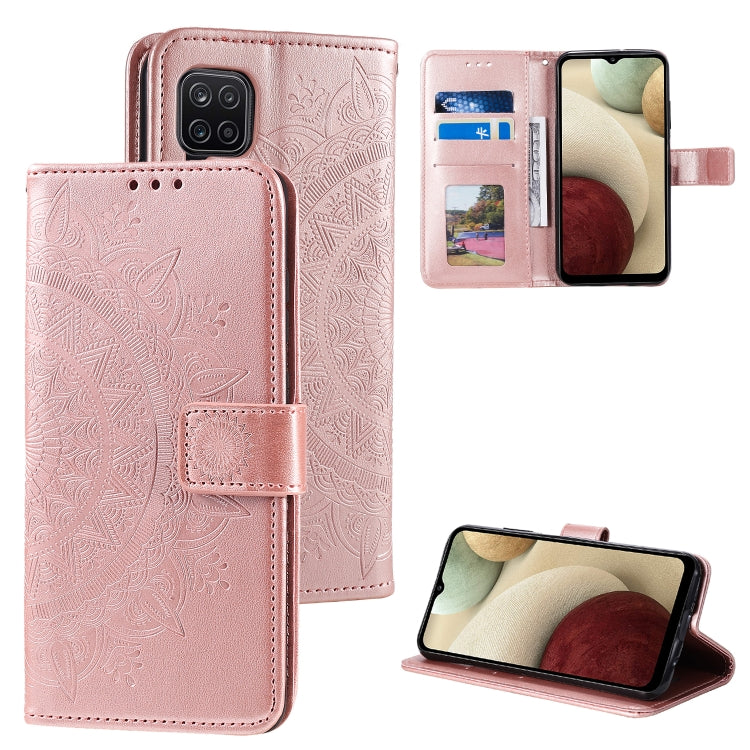 For Samsung Galaxy A42 5G Totem Flower Embossed Horizontal Flip TPU + PU Leather Case with Holder & Card Slots & Wallet