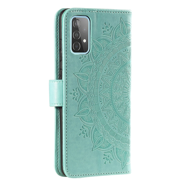 For Samsung Galaxy A52 5G / 4G Totem Flower Embossed Horizontal Flip TPU + PU Leather Case with Holder & Card Slots & Wallet