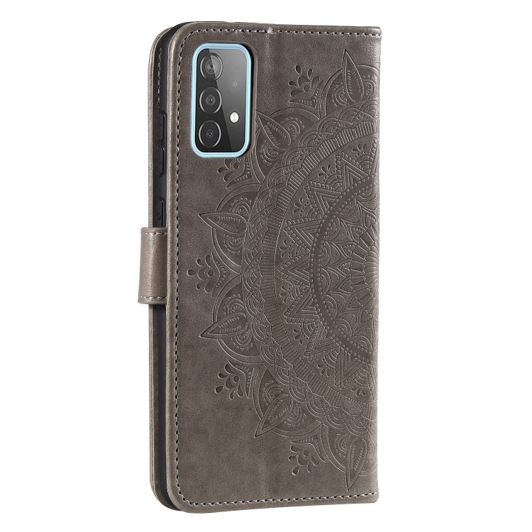For Samsung Galaxy A52 5G / 4G Totem Flower Embossed Horizontal Flip TPU + PU Leather Case with Holder & Card Slots & Wallet