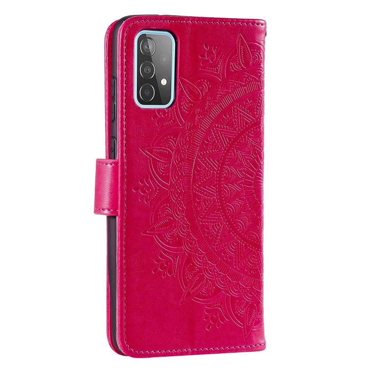For Samsung Galaxy A72 5G / 4G Totem Flower Embossed Horizontal Flip TPU + PU Leather Case with Holder & Card Slots & Wallet