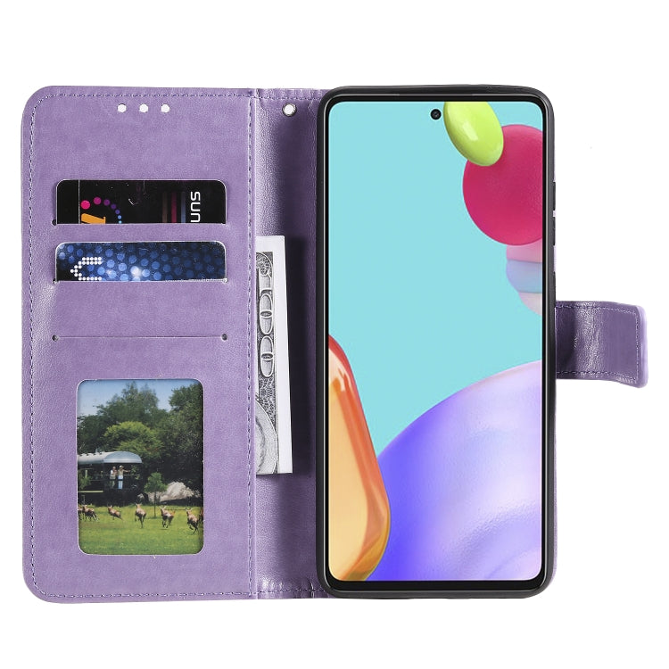 For Samsung Galaxy A72 5G / 4G Totem Flower Embossed Horizontal Flip TPU + PU Leather Case with Holder & Card Slots & Wallet