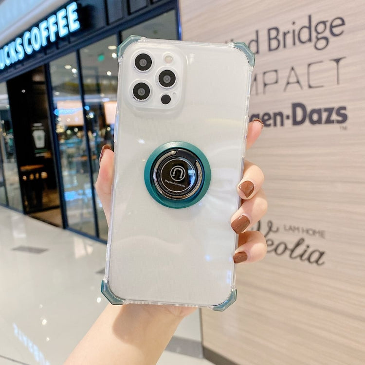 For iPhone 11 Hyun Shadow High-transparent Anti-fall TPU Protective Case with Ring Bracket